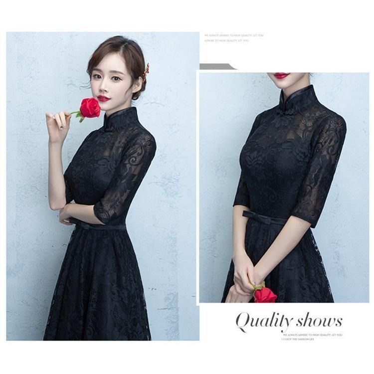 ロングドレス 演奏会 パーティードレス ドレス レディース 結婚式 ワンピース ミモレ丈 ハイネック レース 発表会 お呼ばれ 二次会 披露宴