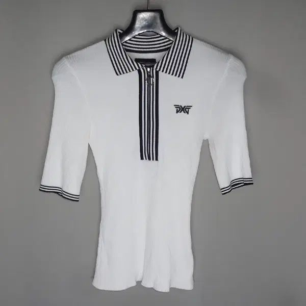 PXG |女性 90 |ゴルフニットスパンストライプ半袖Tシャツ|ダルスン 구제 151