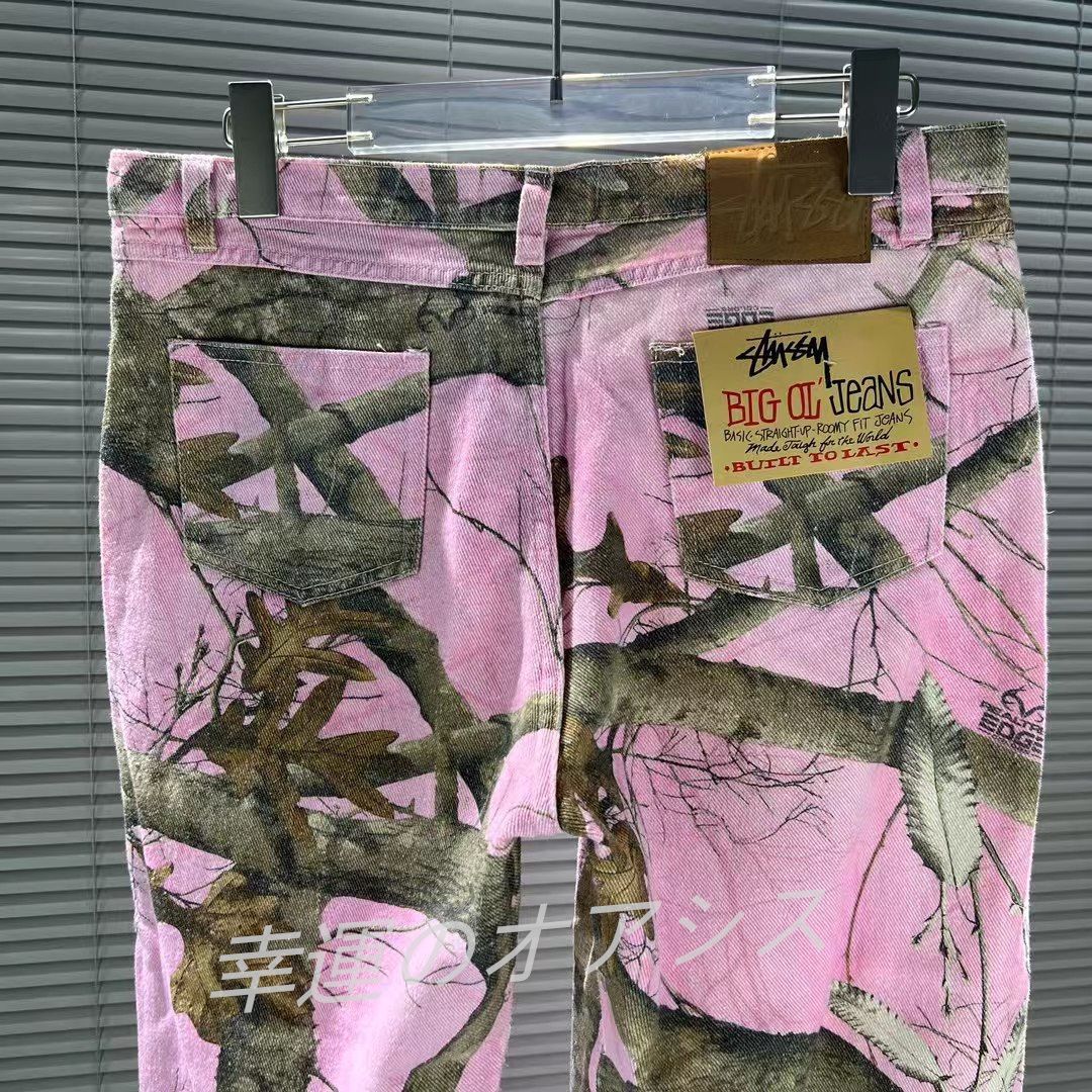 極美品 stussy BIG OL JEANS FW23 ピンク - メルカリ