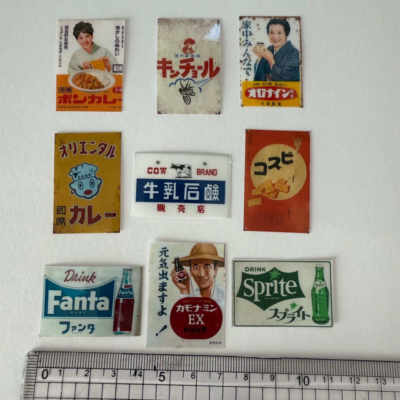 ホーロー看板ミニサイズ9枚セット ホーロー看板ミニサイズ9枚セット ②昭和レトロ食品 ミニチュア