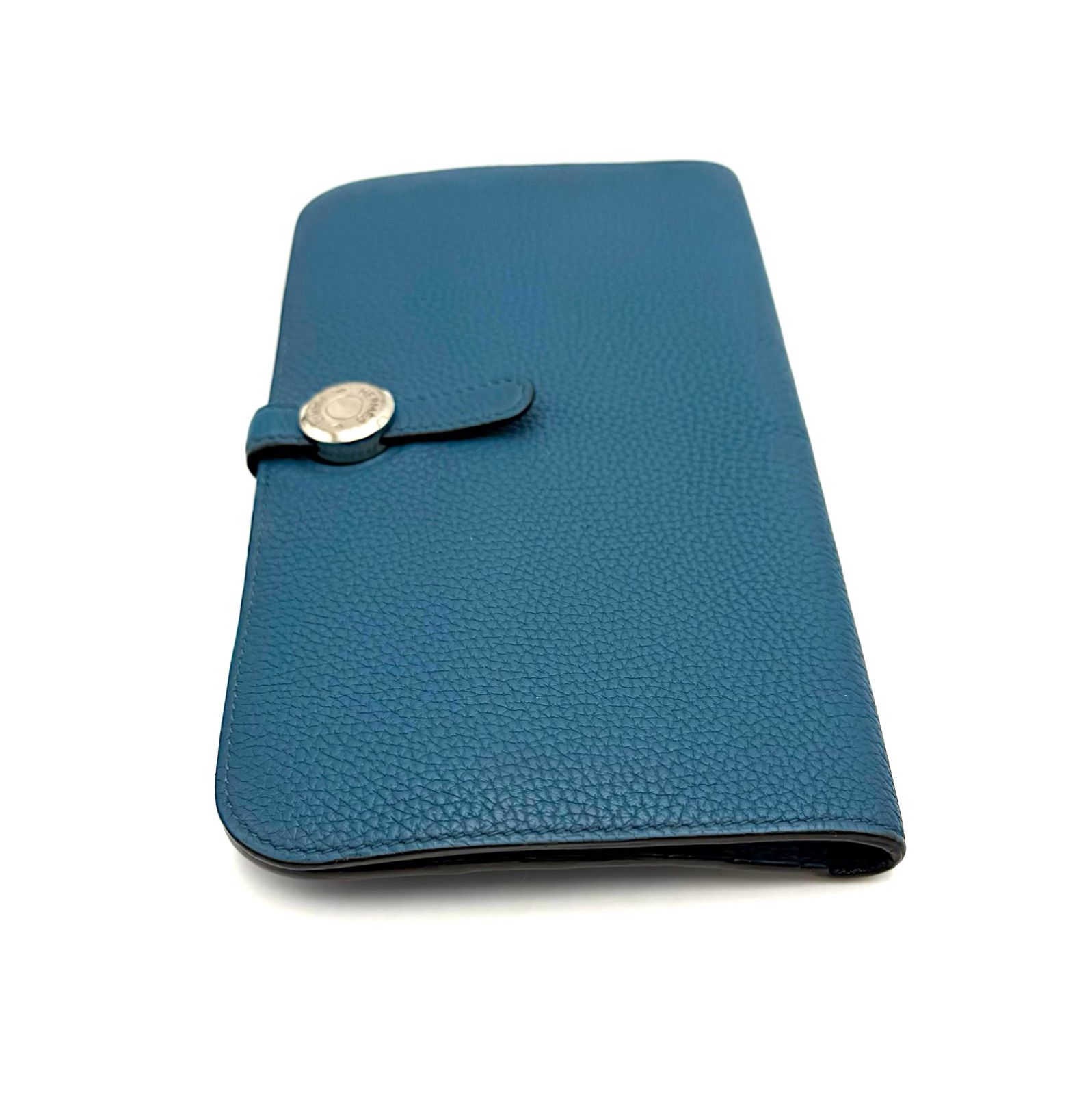 エルメス ドゴンロング ヴェールヴェロン ブルー シルバー金具 HERMES