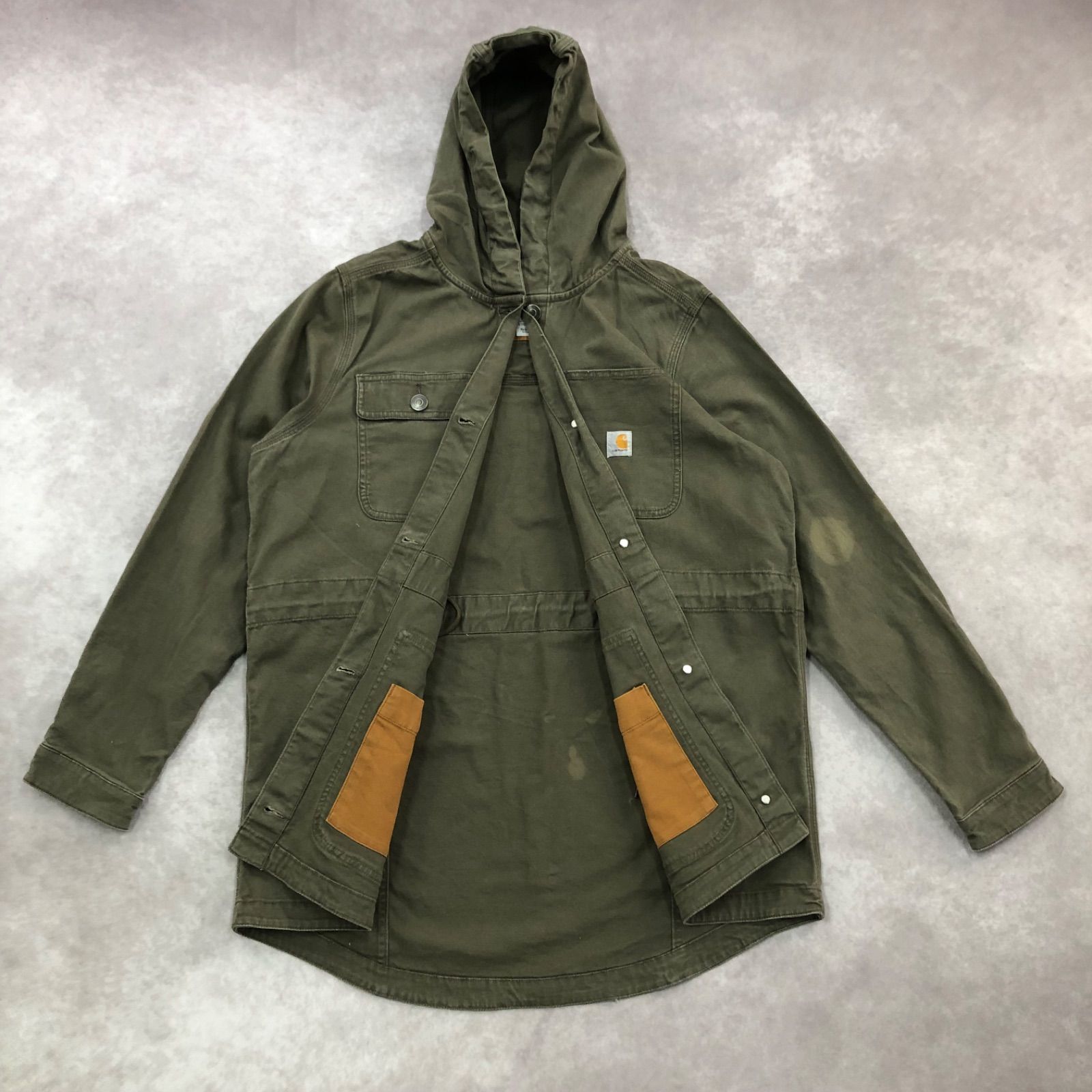 カーハート☆Carhartt ワンポイントロゴ ミリタリージャケット L 古着-