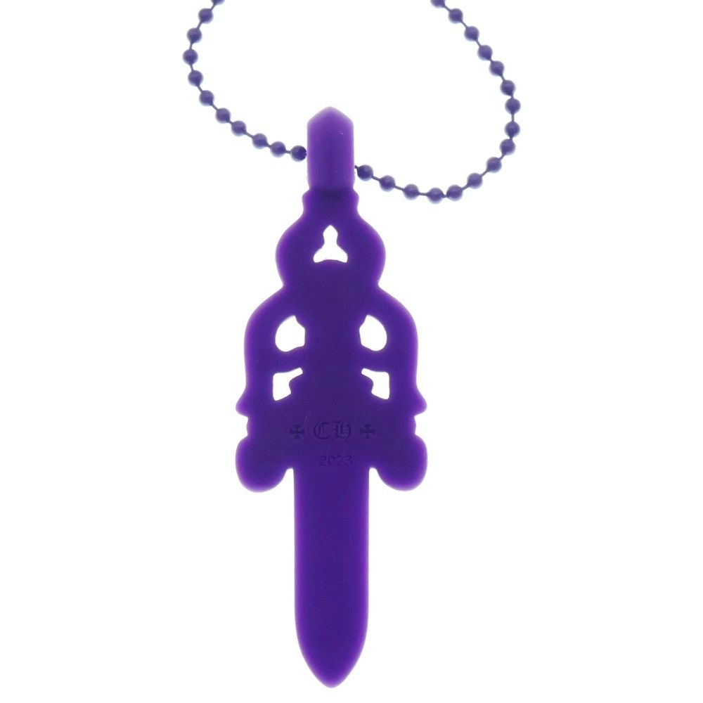  CHROME HEARTS クロムハーツ RUBBER LARGE DAGGER ラバーラージダガーラバーネックレス パープル ネックレス アクセサリー