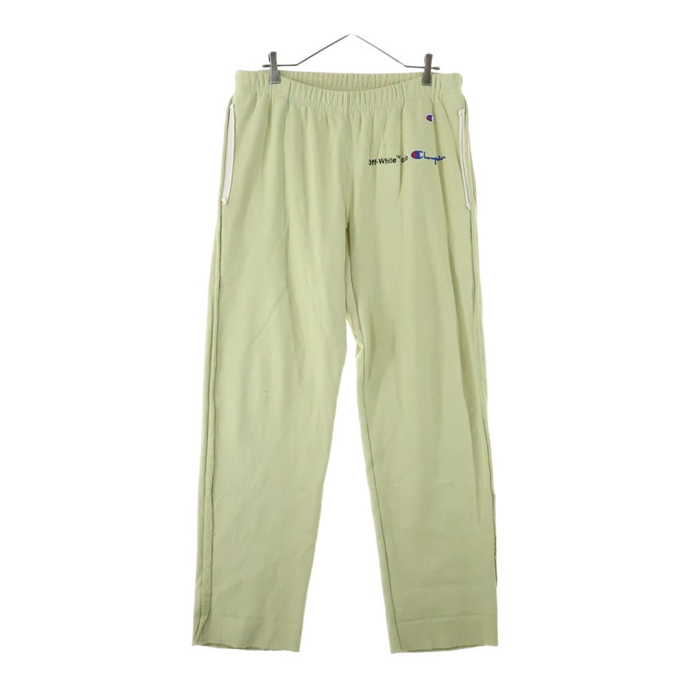 OFF-WHITE オフホワイト 18SS ×Champion Sweatpants チャンピオン 刺繍スウェットパンツ グリーン OMCH002S18875049