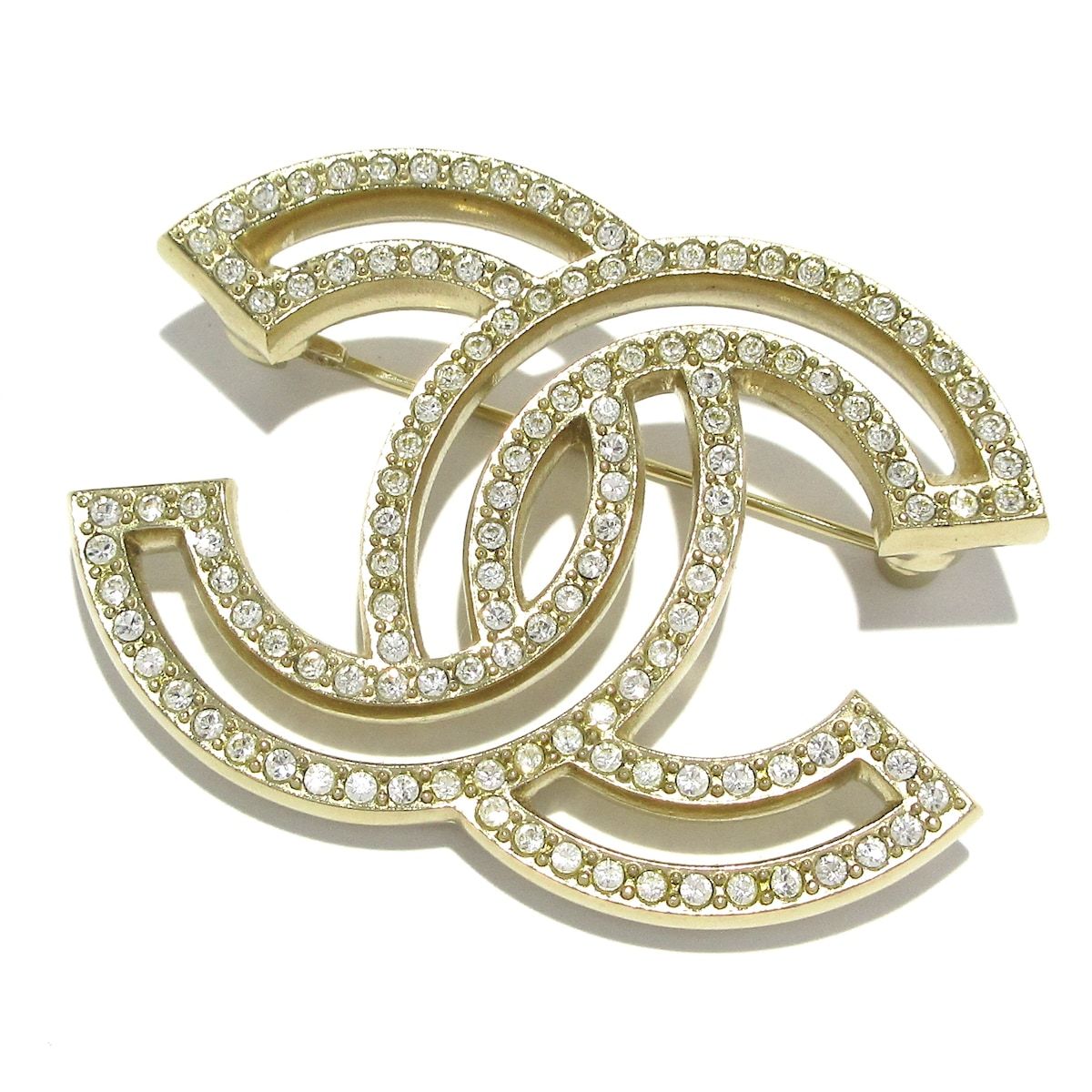 CHANEL シャネル ブローチ - ゴールド×クリア ココマーク
