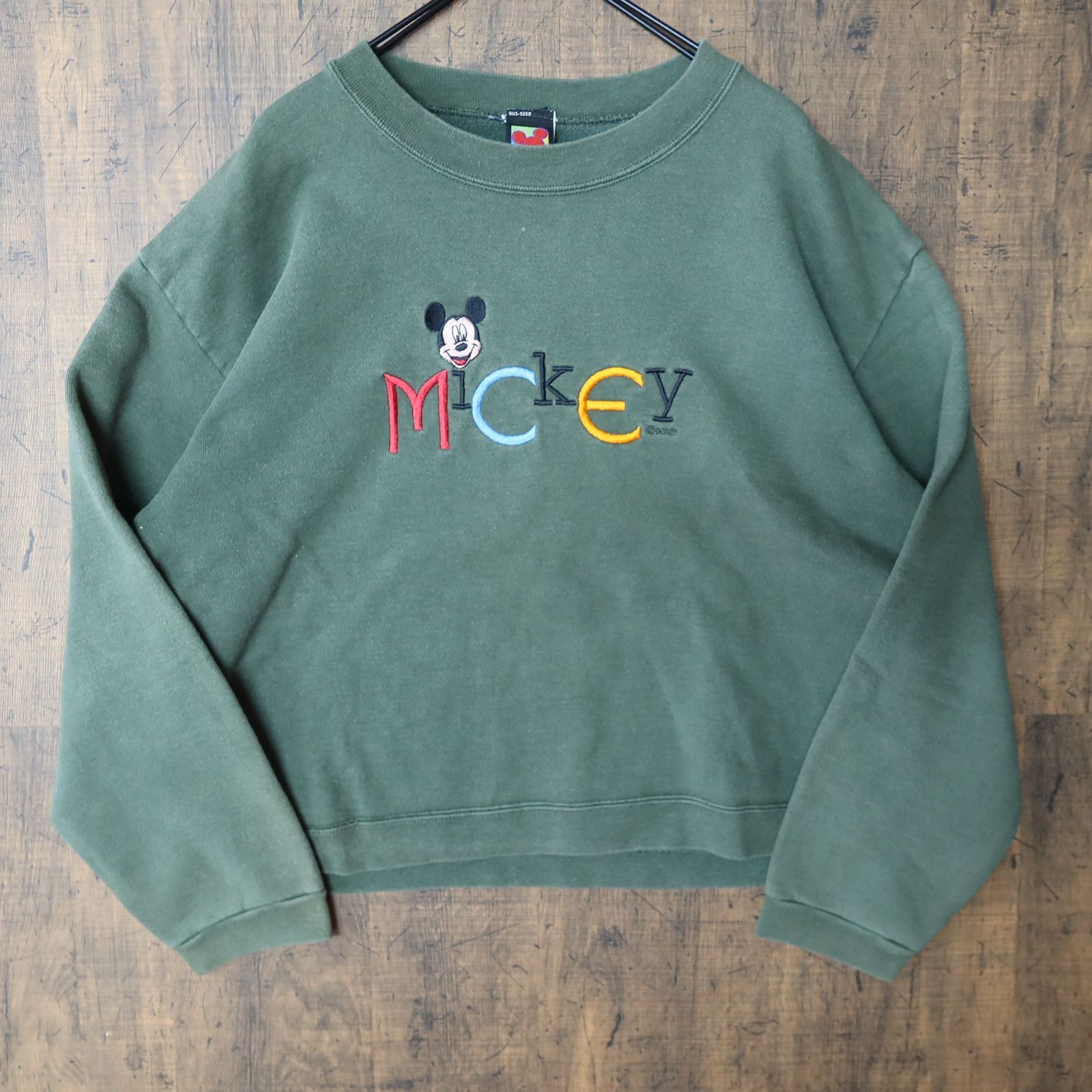 90s Vintage US古着☆MICKY INC.ミッキー 長袖 刺繍 スウェット USA製