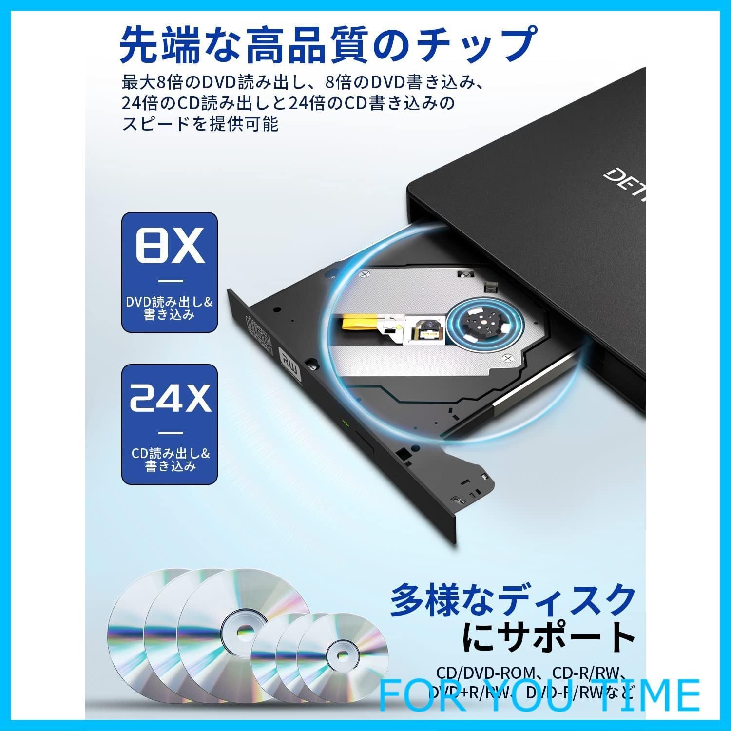 CD DVDドライブ 外付け USB3.0＆Type-C両用 外付DVD - その他