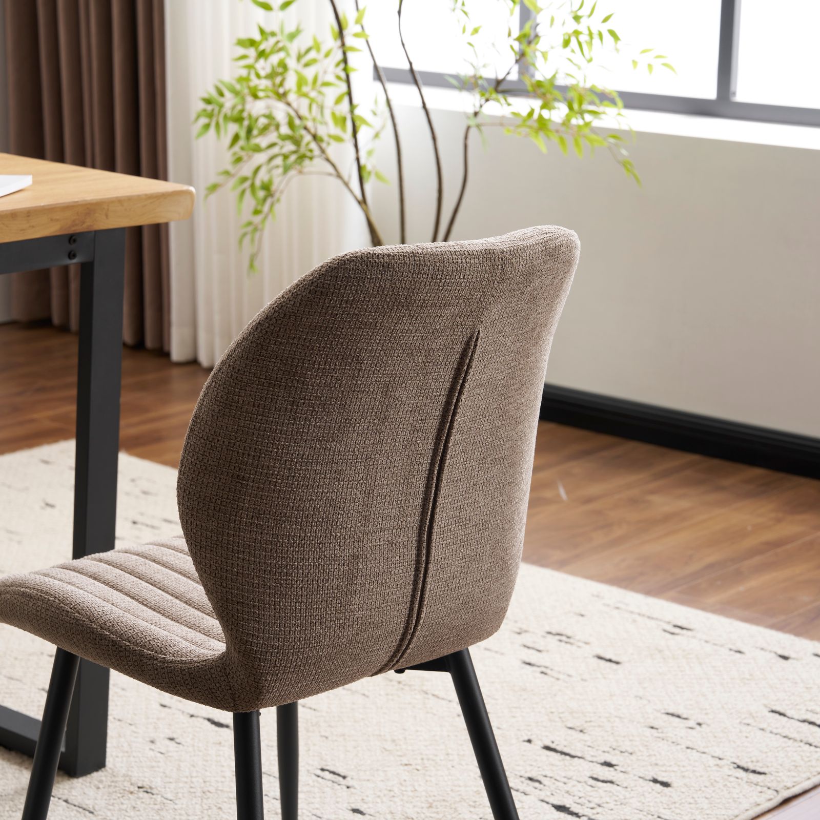 セット2脚】ダイニングチェア 椅子 コンパクト アジャスター付き 肌に