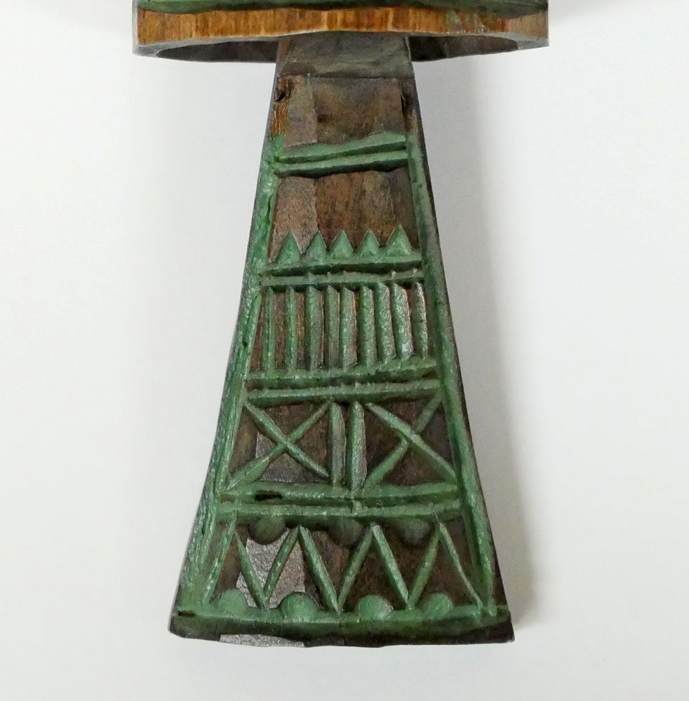 砂澤 ビッキ「樹鈴ペンダント（約18.8cm）」木彫作品 世界的彫刻