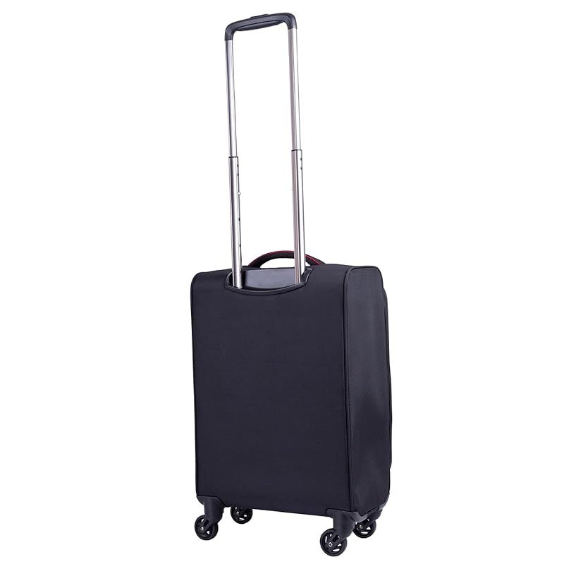 ヒデオワカマツ フライ スーツケース ソフトキャリーケース 機内持ち込み 超軽量 ジッパー TSAロック ダイヤル式 27 L 85-76702 ブラック×レッド