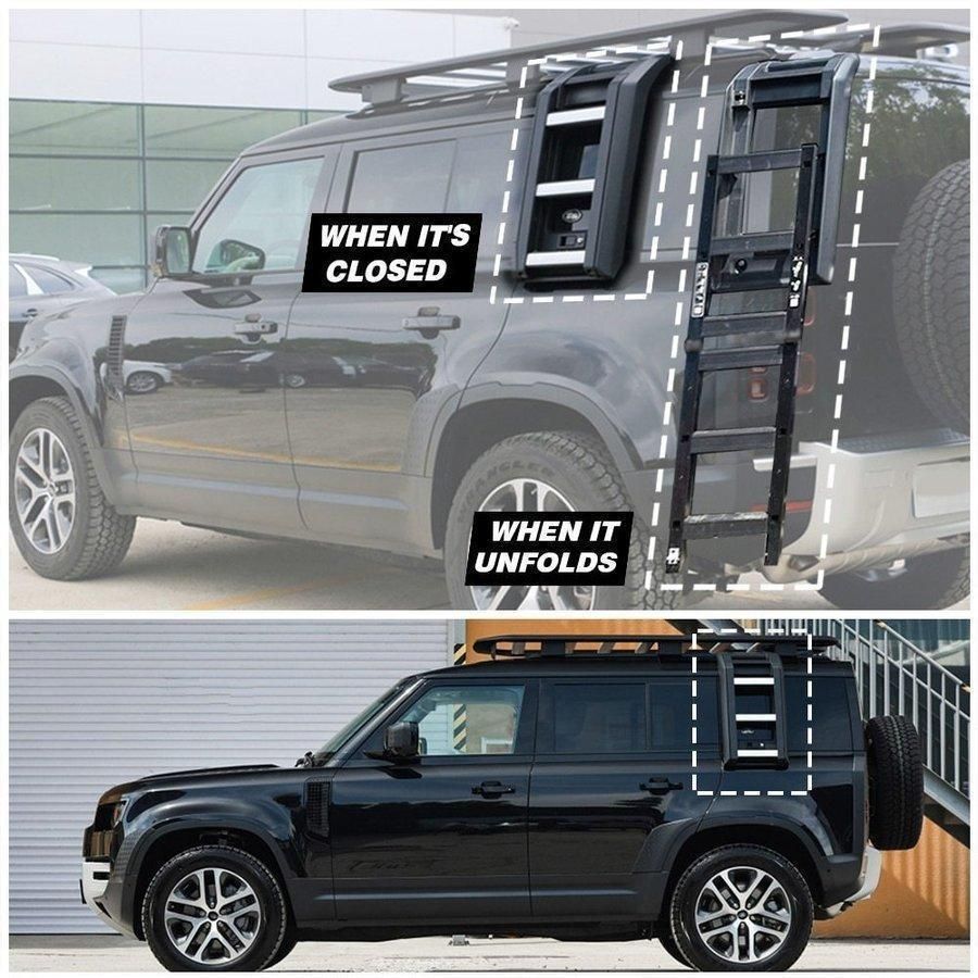高品質ランドローバーディフェンダー 最新2020ラダーアクセサリー用車側ドアラダー