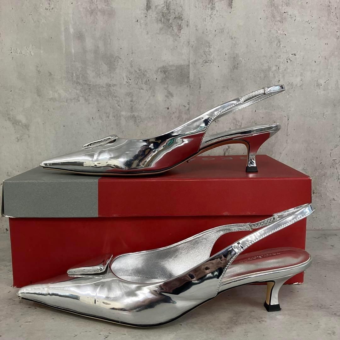 TONY BIANCO トニービアンコ スリング バック パンプス 8 ◆