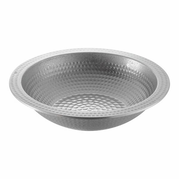 アルミ電磁用深型ドラ鉢 白刷毛目尺2（9-1617-0902） アルミ電磁用うどんすき 白仕上げ 30cm QUD0902 アルミ電磁用深型ドラ鉢