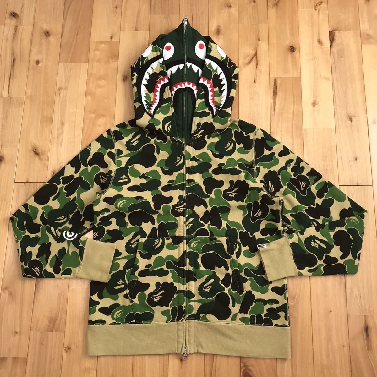 ダブル シャークパーカー ABC camo shark BAPE ベイプ ape