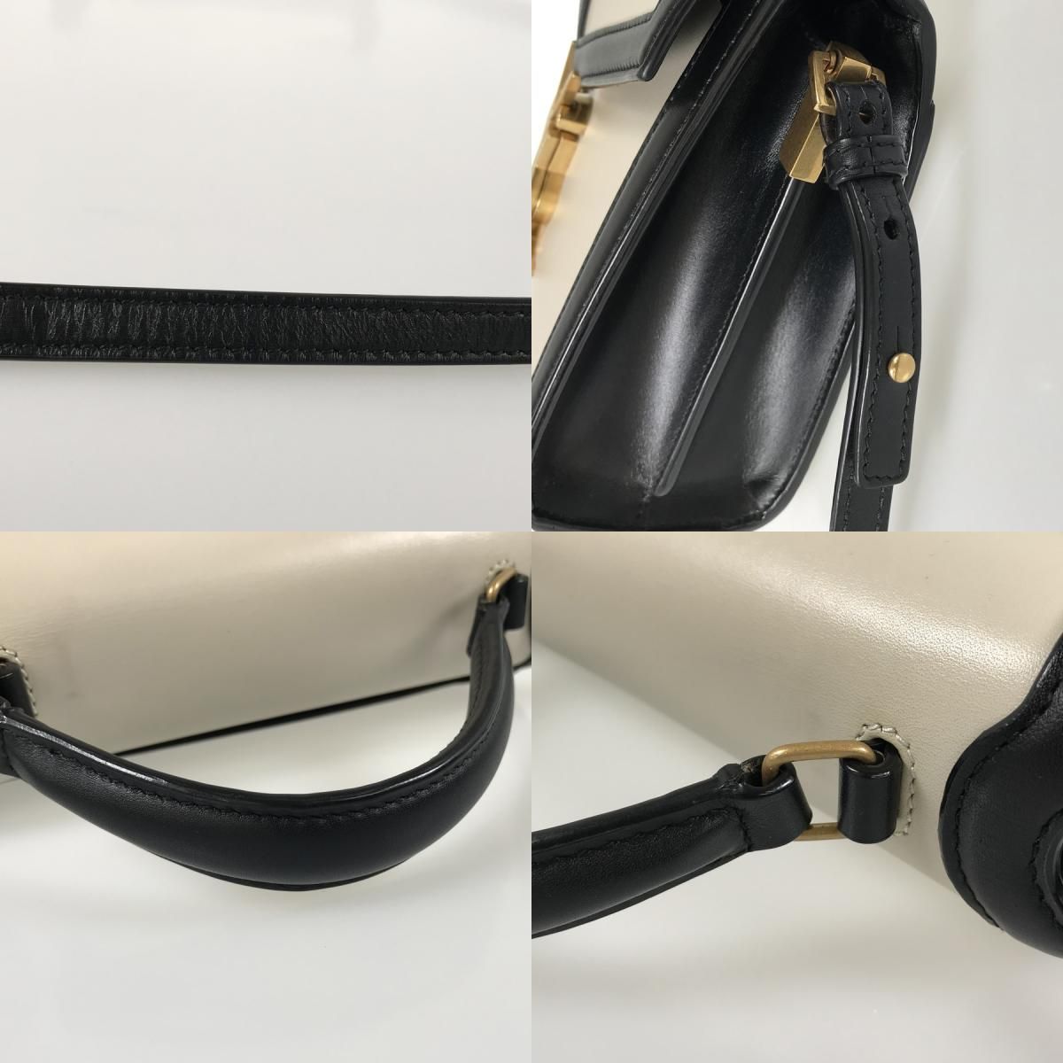 サンローラン SAINT LAURENT カサンドラ 623930 レザー ハンドバッグ te【中古】