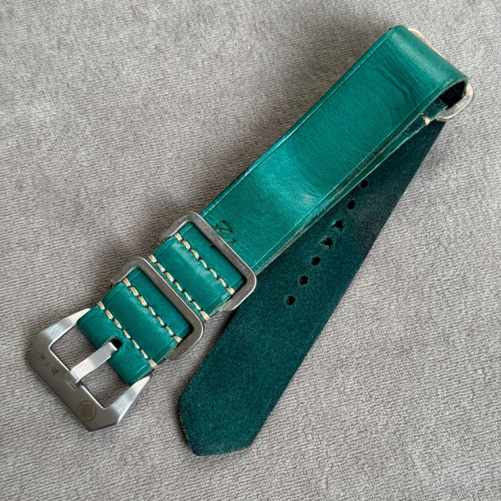 松下庵 24mm NATO Leather ベルト M74 NATO｜ワサビ｜24mm – 松下庵