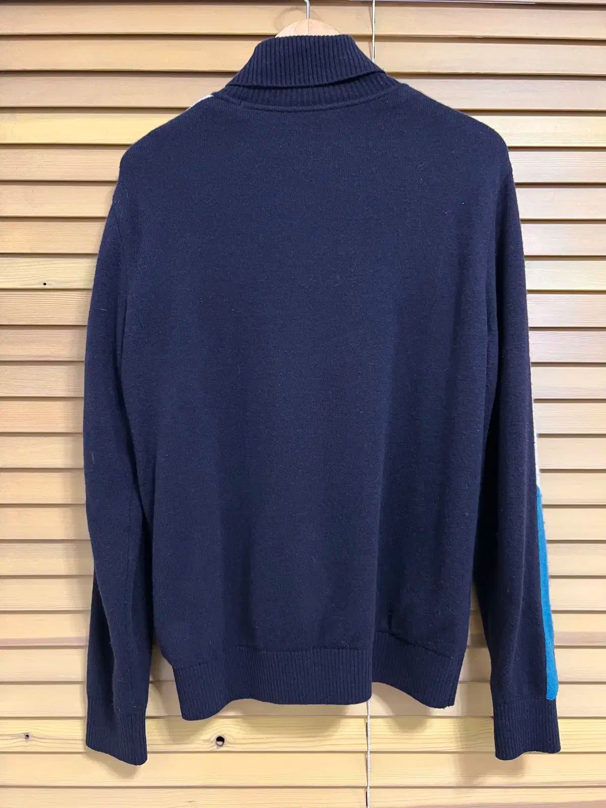 Titleist タイトリスト メンズ ネイビー タートルネック防風ニット ゴルフニット L