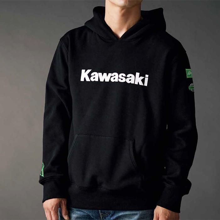 人気 kawasaki パーカー