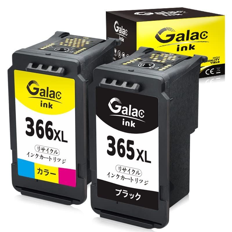 人気商品】 【Galac ink】キャノンCanon BC365XL+BC366XL 大容量 残量