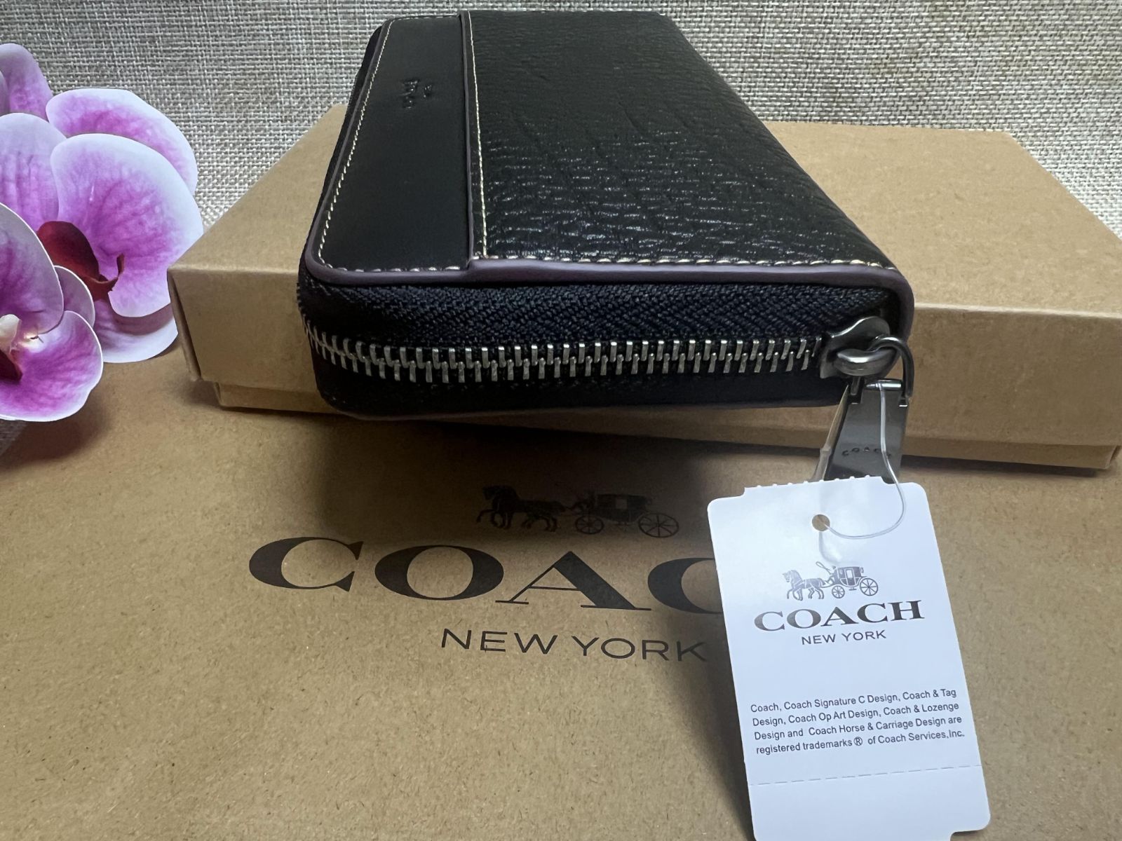 COACH 財布 コーチ 長財布 アコーディオン ラウンドジップ ラウンド