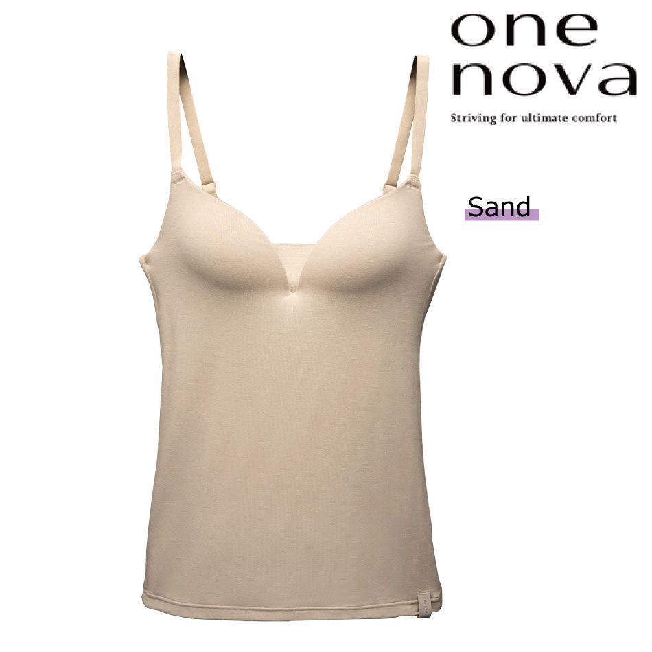 ワンノバ 3D ブラ キャミソール サンド ONE NOVA 3D Wireless Bra Camisole FEMALE Sand メリノウール ワンノヴァ 自然素材 汗の蒸れと臭いを徹底解消