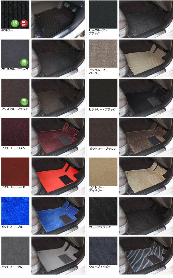 デラックス フロアマット 車種専用タイプ ニッサン マツダ バネット/ボンゴトラック 2WD 無地 選べる2車輌情報 ボンゴ3-F デザイン:ビッグループ・ブラック