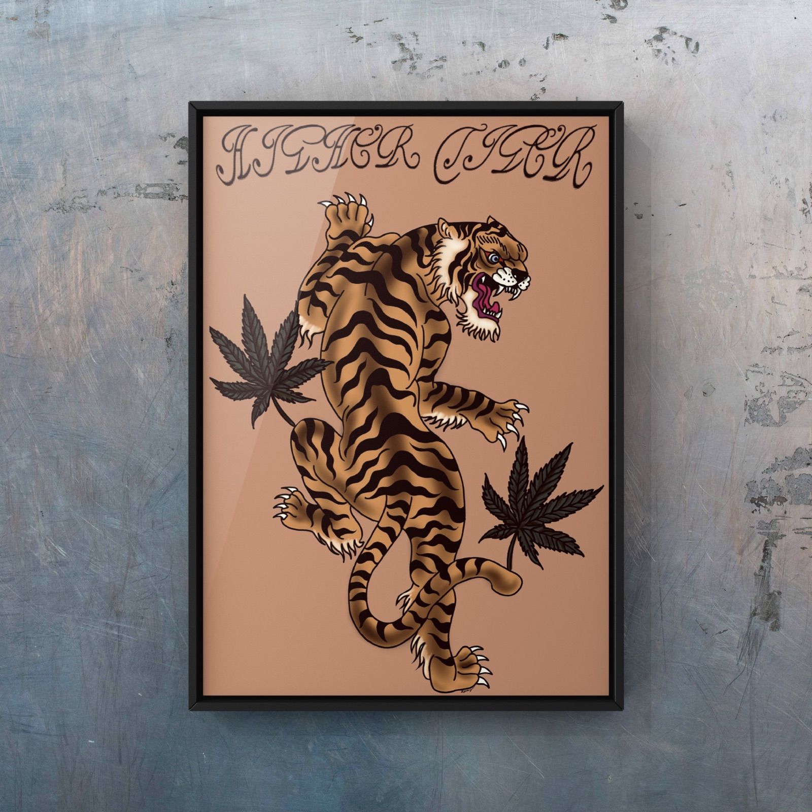 専用B2サイズ オーダー アートポスター TIGER インテリア 特徴的な模様
