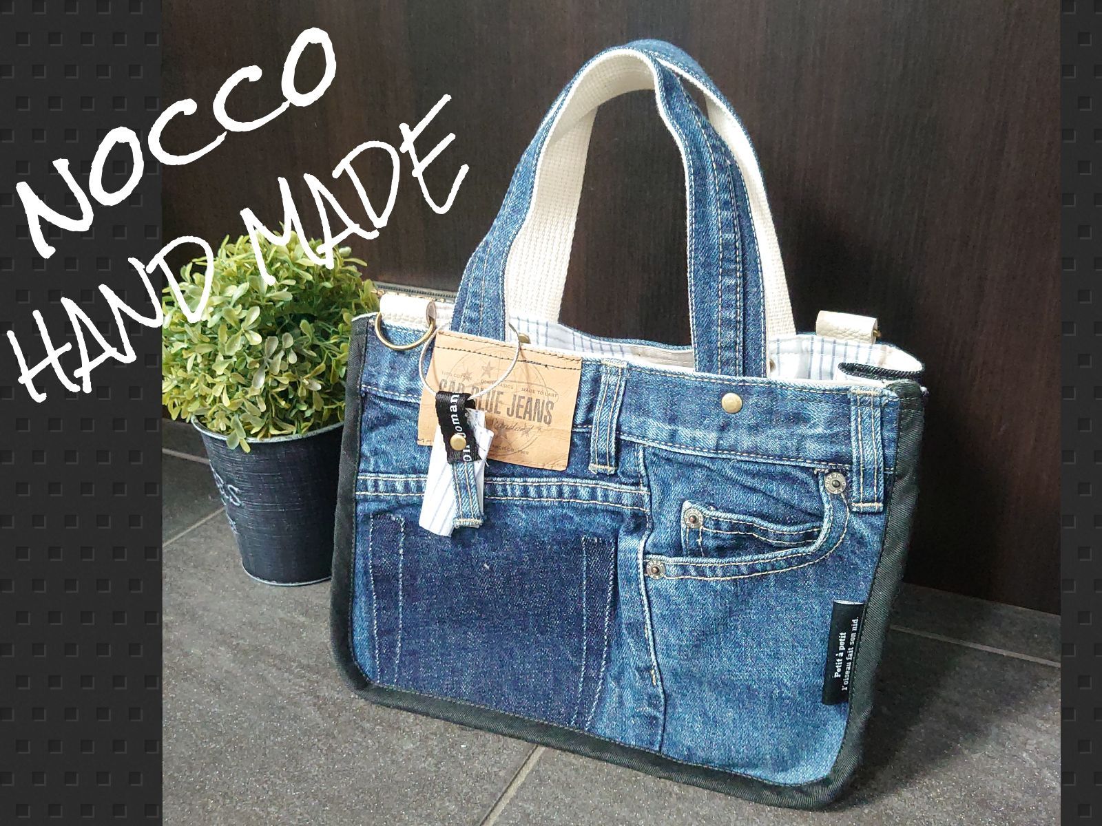 No182【DENIM✖️ボストンBAG❤️】ドラム缶型バッグ ショルダーバッグ