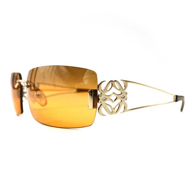 LOEWE リムレス サングラス ゴールド サイドロゴ アナグラム SLW104 