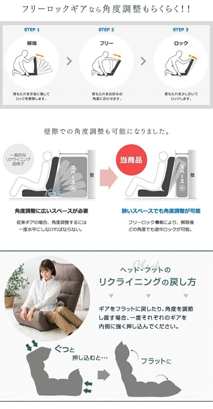 42段階 リクライニング