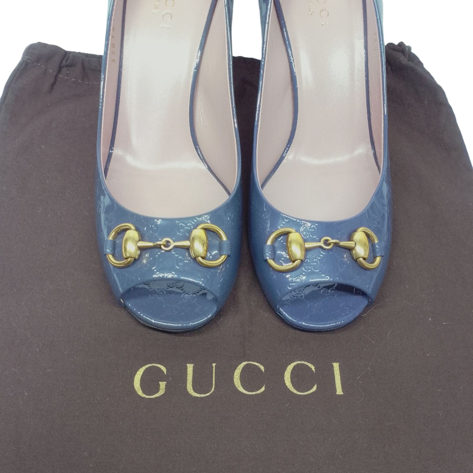 ☆ GUCCI グッチ GG柄 オープントゥパンプス ☆ GUCCI - グッチ オープントゥパンプス GG柄 レディース SIZE 35