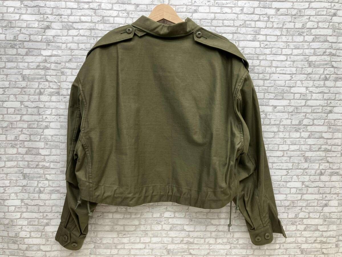 HYKE ハイク ポンチョ ミリタリージャケット 17199 サイズ1 SMALL カーキ コットン レディース