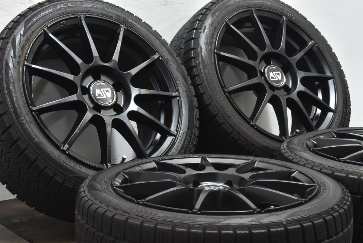 ホイールのみ可 OZレーシング MSW85 17in 8J 45 PCD112 ピレリ アイスアシンメトリコ 225 45R17 アウディ A3 S3 VW ゴルフ