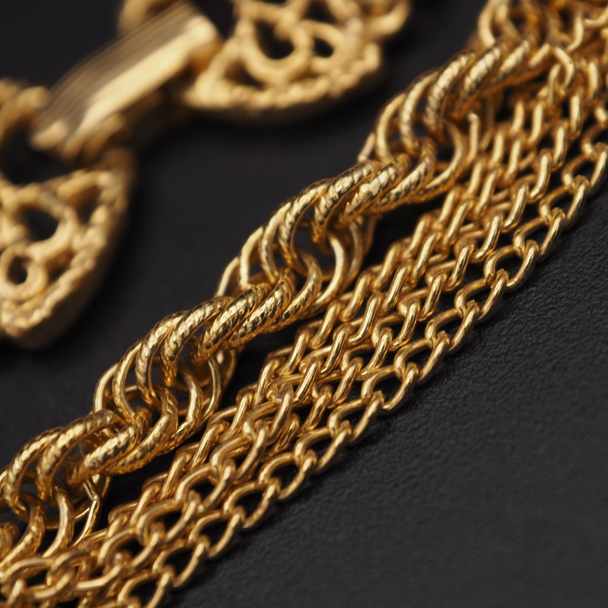 B685 Goldette ゴルデット ブレスレット 5連 チェーン ゴールド