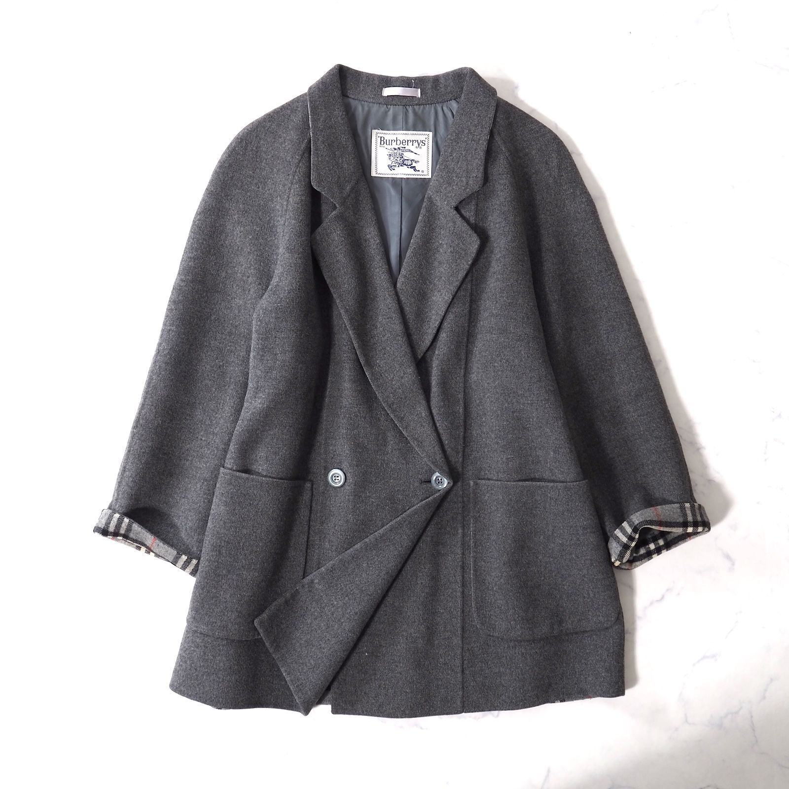 ヴィンテージBURBERRYS　バーバリーウールコート　ノバチェック Burberrys バーバリーノバチェック ウールコート