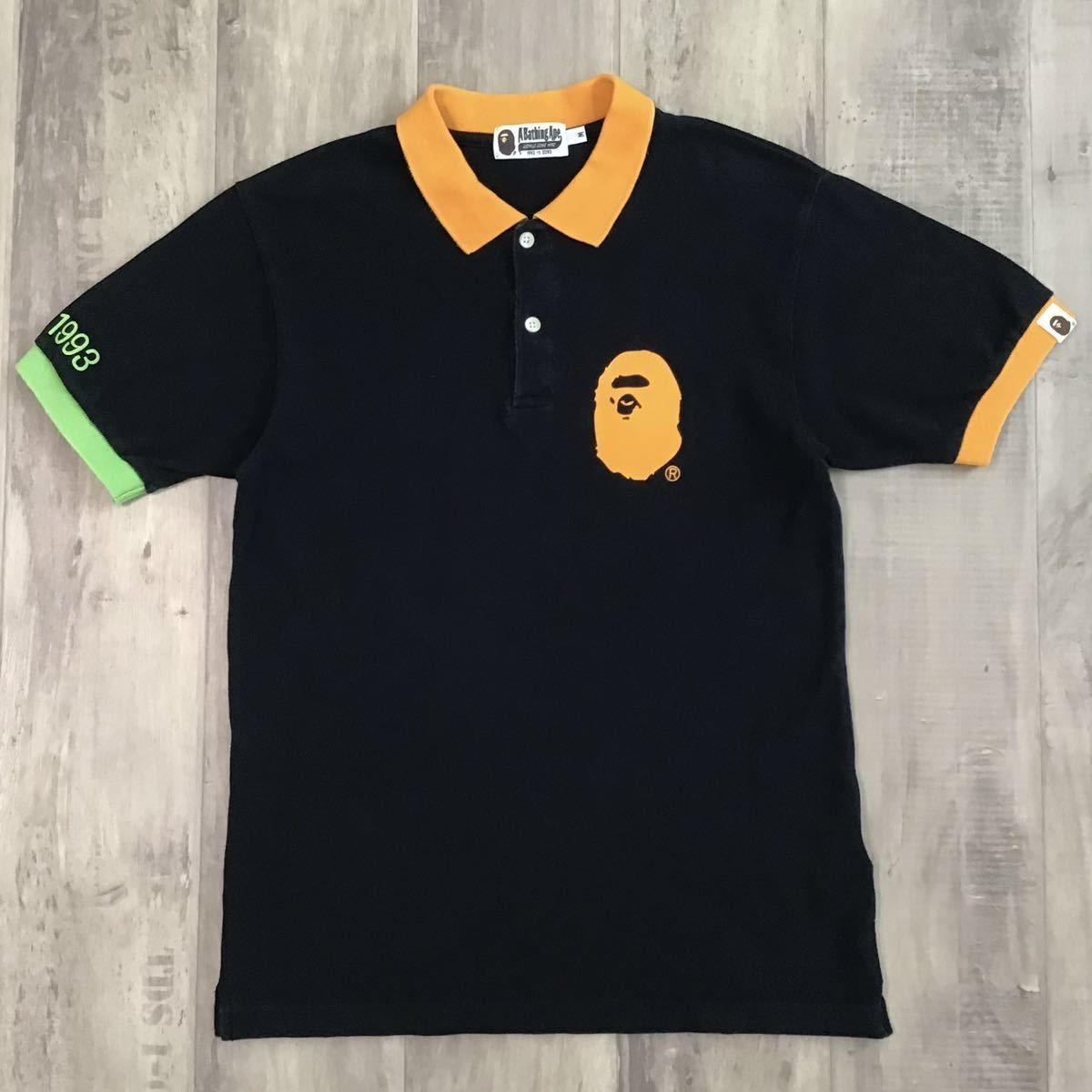 BAPE ポロシャツ M A BATHING APE エイプ ポロシャツ 黒 M - メルカリ