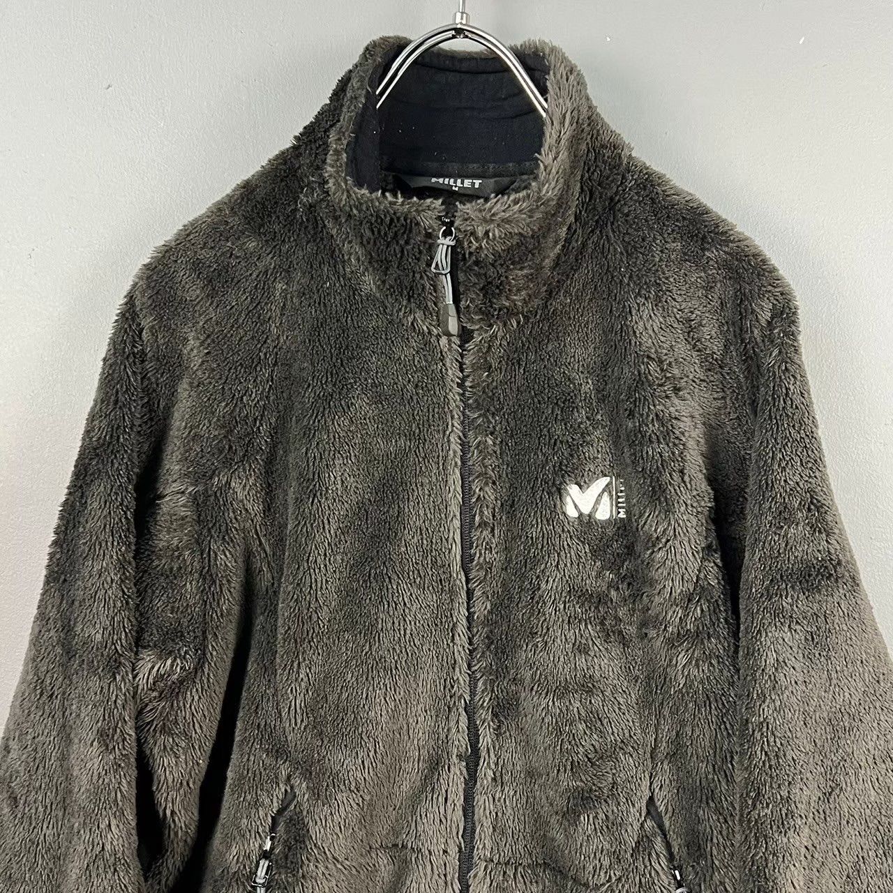 MILLET Bear Loft Jacket POLARTEC ミレー ベアーロフトジャケット ジップアップ ボアフリース グレー 刺繍 メンズ -  メルカリ