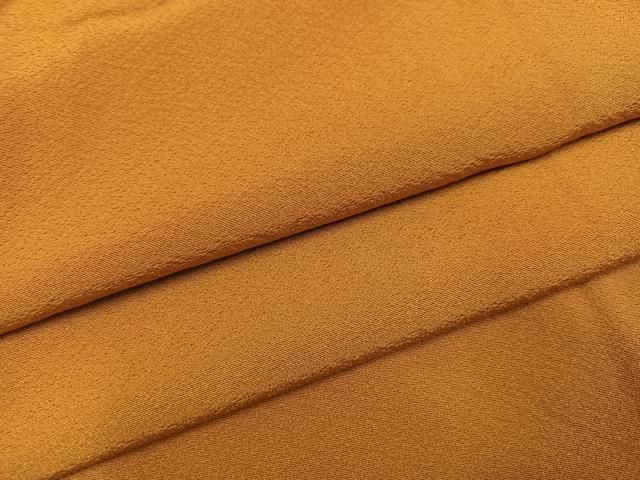 平和屋着物●上質な色無地 狐色 正絹 AABC3367ph