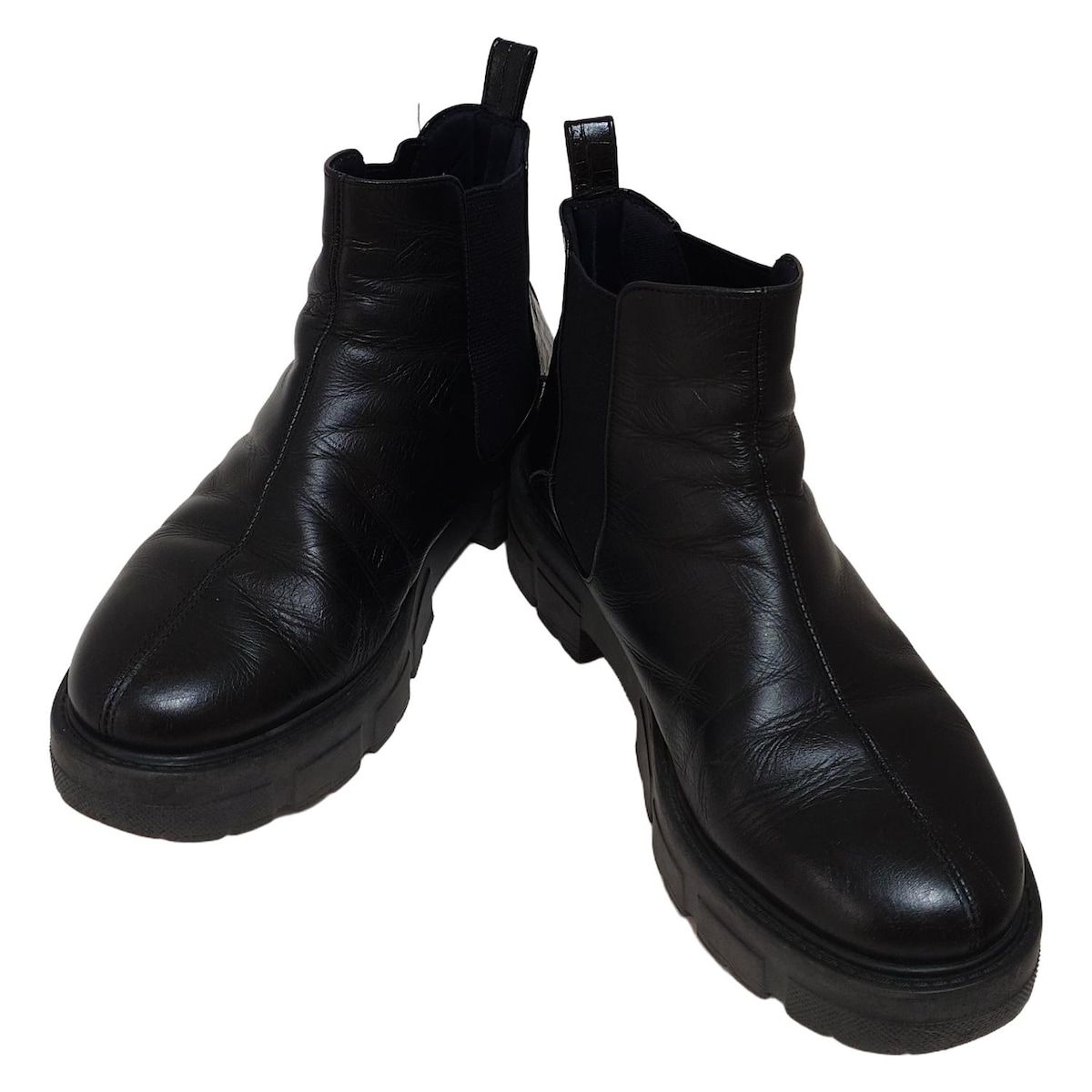 Hills Avenue 自由が丘 ヒルズ アベニュー ショートブーツ 24.5 - 黒 レザー