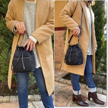 PRADA 巾着バッグ 正規品 すぐ届く PRADA プラダ/ LOGO JACQUARD 巾着バッグ ショルダー