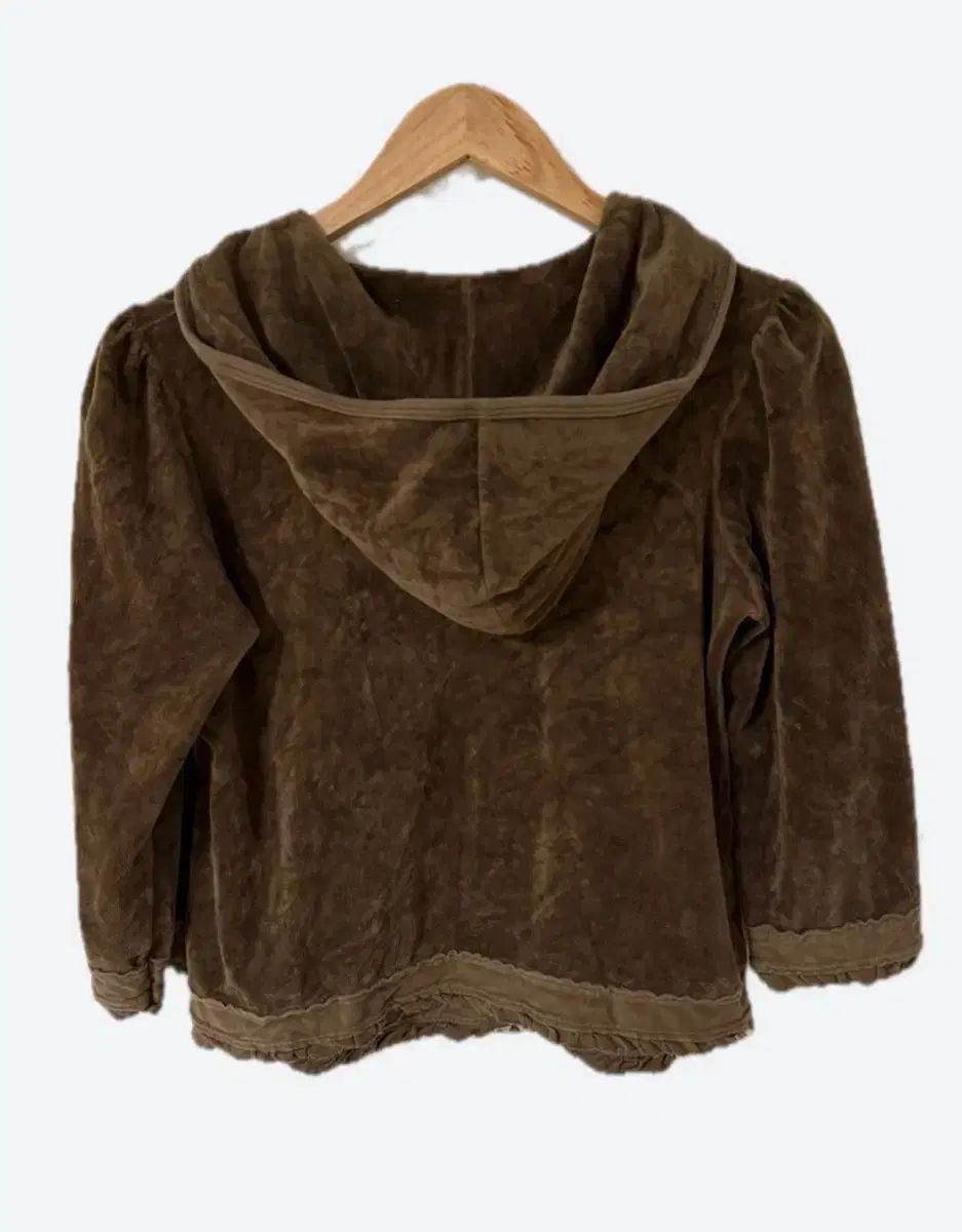 JUICY COUTURE ジューシークチュール ベロア チョコ ジップアップパーカー フード付き