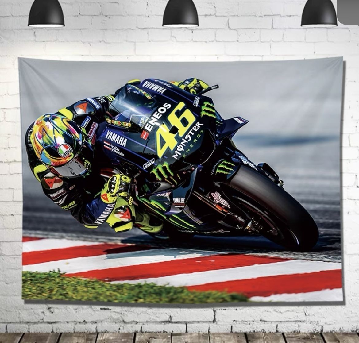 ☆アウトレット☆ 新品 95 x 75 cm 壁掛け #46 バレンティーノ・ロッシ 