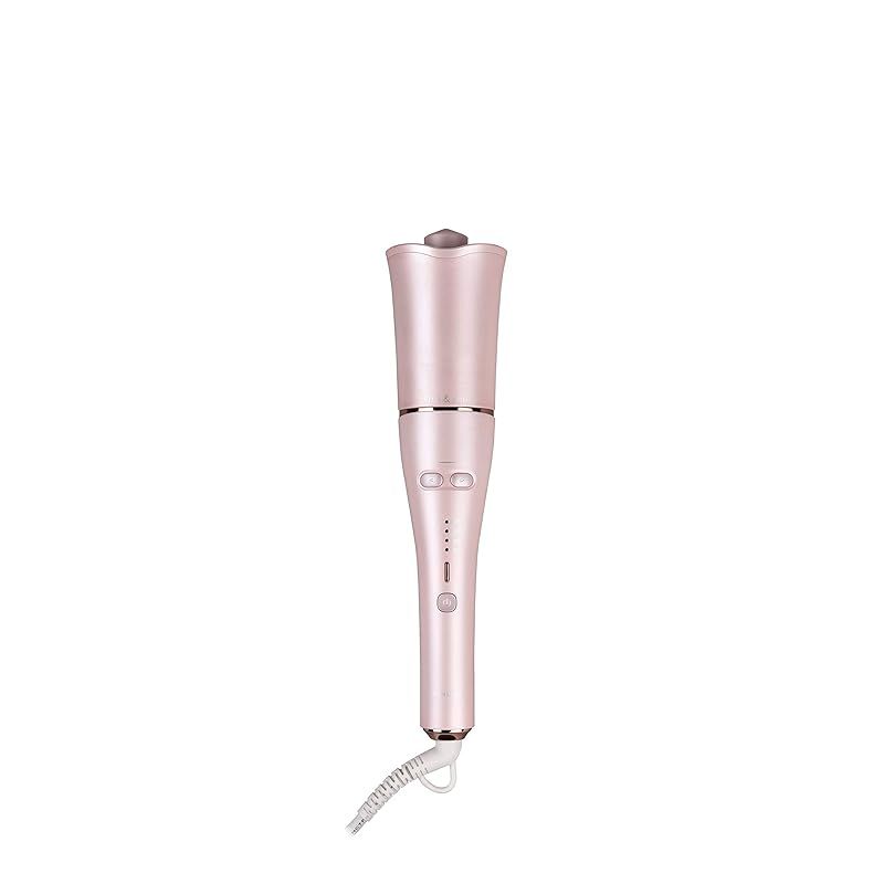 海外対応 自動巻きヘアアイロン spin - curl KINUJO シンプルモデル ピンク色