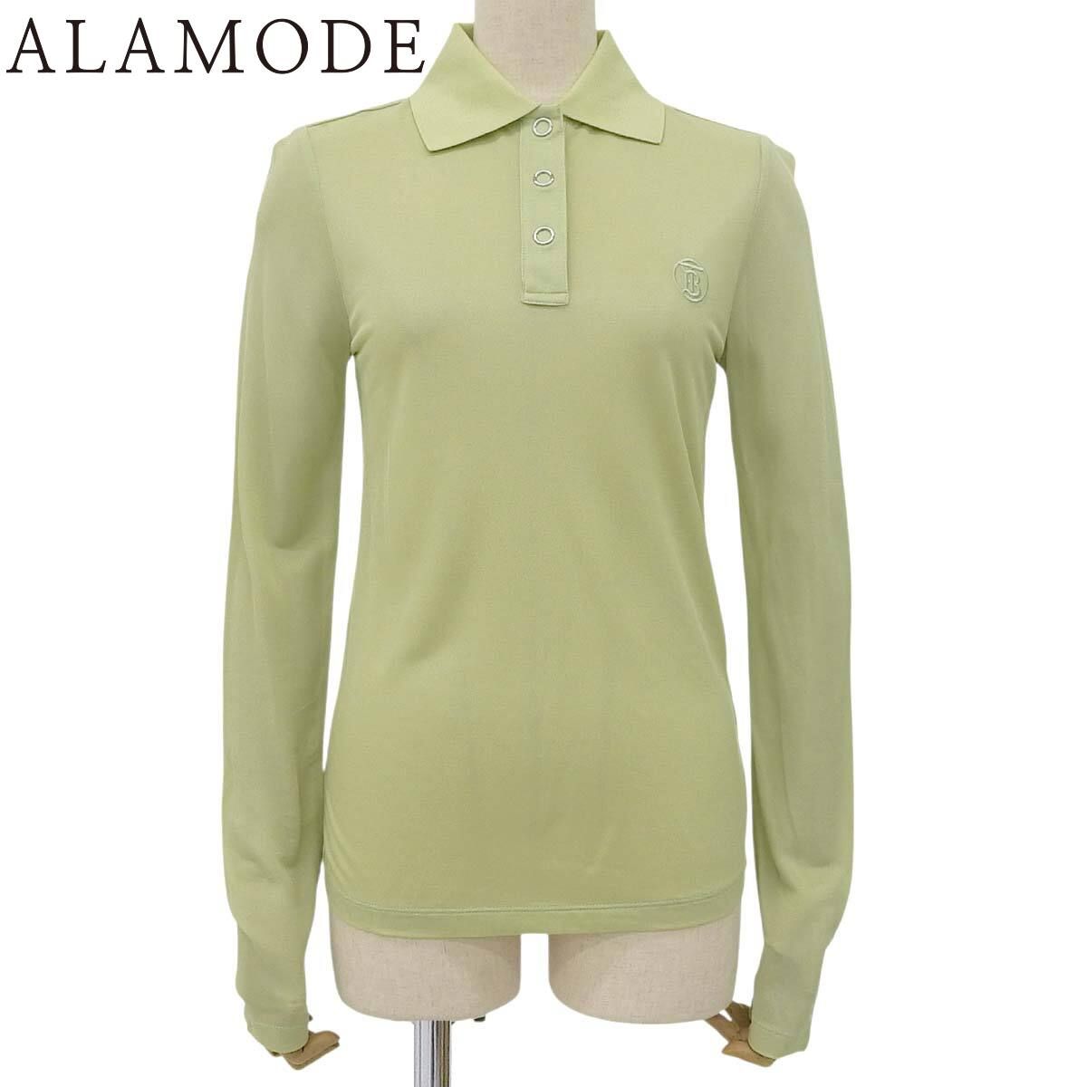 BURBERRY バーバリー TBロゴ ポロシャツ ポロシャツ 長袖 トップス アパレル XS レーヨン 黄緑 8041065 レディース 40802155212 アラモード