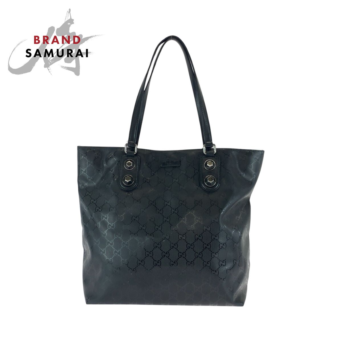 GUCCI グッチ GGインプリメ ブラック 黒 シルバー金具 PVC