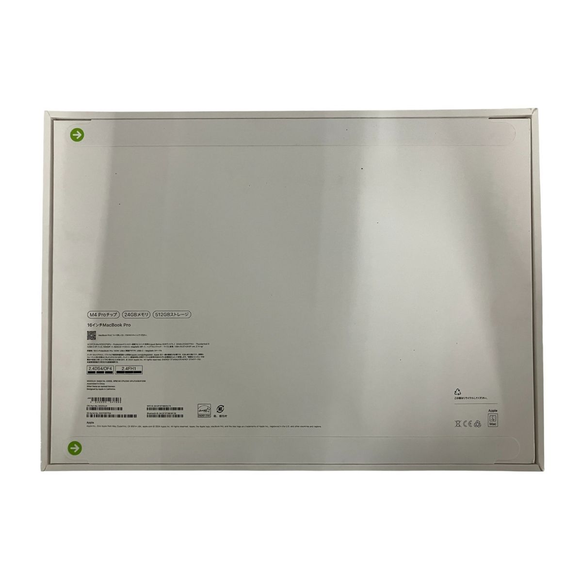 Apple MacBook Pro 16インチ 2024 MX2X3J/A M4 24GB 512GB