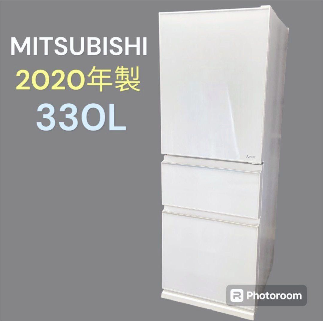 送料込み】冷蔵庫 三菱 MITSUBISHI ノンフロン冷凍冷蔵庫 2020年製 MR-CG33EE-W 冷凍庫 330L 3ドア ホワイト  ガラストップ 人気 家庭用 ファミリー 高年式 - メルカリ