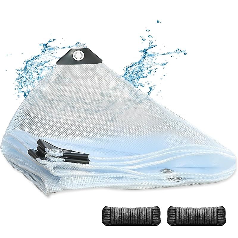 ブルーシート 防水シート ビニールシート 厚手 透明 白 防水 屋外 屋根 遮光ネット 防水 UVシート 紫外線カット 透明 2.9m 3.9m 0