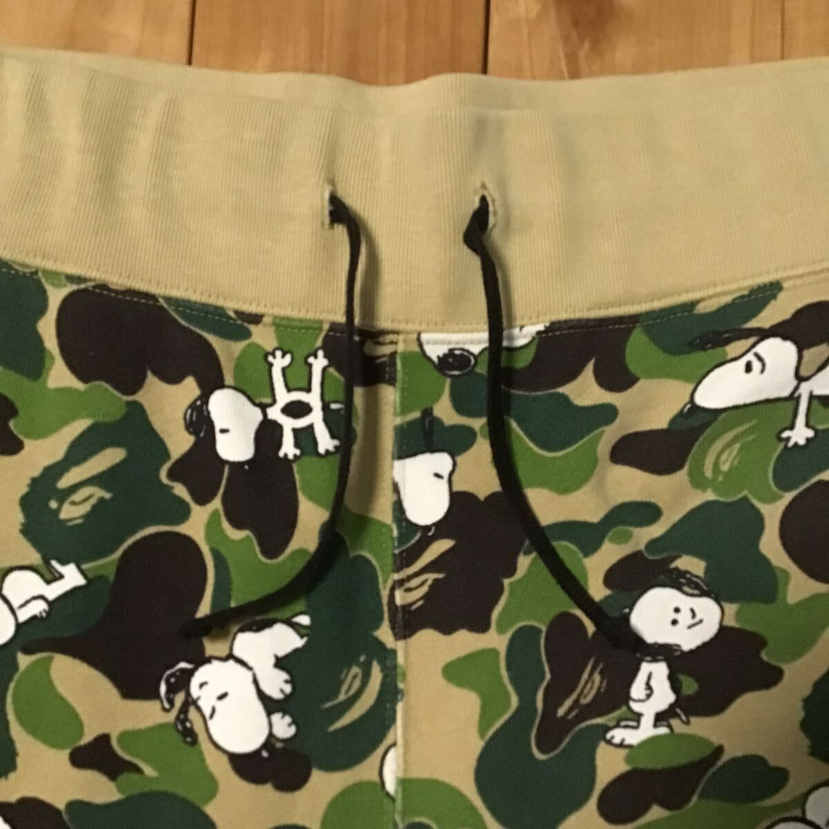 SNOOPY × BAPE ABC camo スウェット ハーフパンツ Sサイズ a bathing  