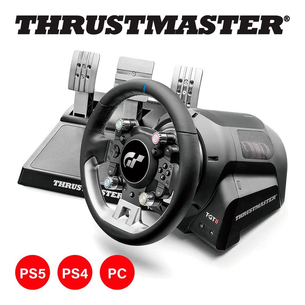 開封 Thrustmaster スラストマスター T-GT II ステアリングコントローラー ハンコン ペダルセット リアルタイムFFB PS5|PS4|PC 1年保証 輸入品
